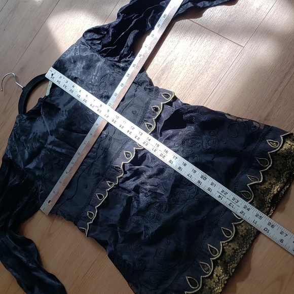 Gorgeous Nataya Black and Gold Blouse Size Small - Picture 10 of 10